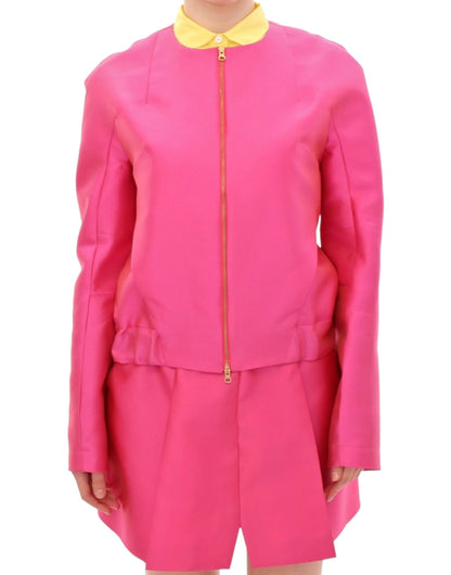  - Elegant Pink Silk Blend Jacket