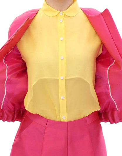  - Elegant Pink Silk Blend Jacket