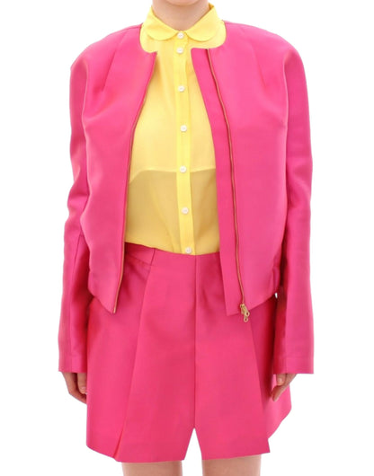  - Elegant Pink Silk Blend Jacket