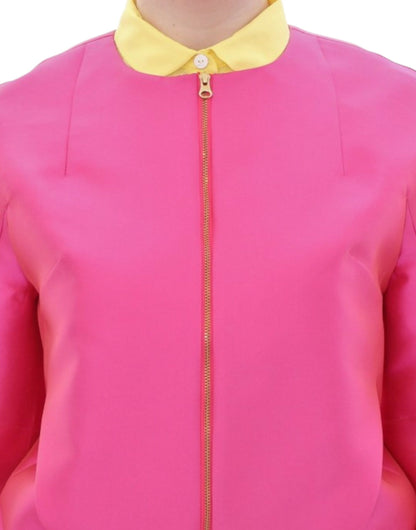  - Elegant Pink Silk Blend Jacket