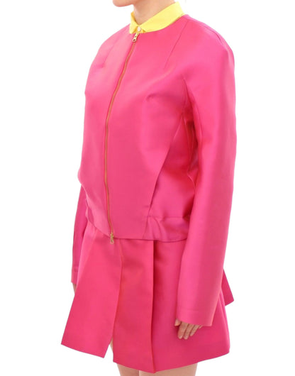  - Elegant Pink Silk Blend Jacket