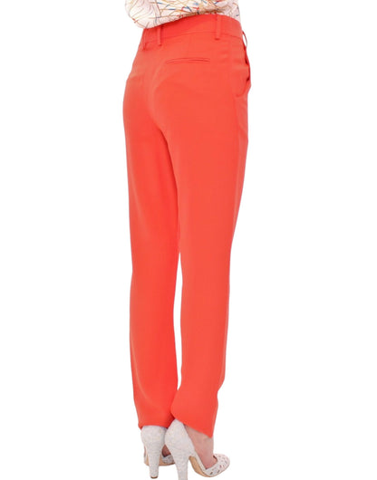  - Chic Orange Boyfriend Pants - Italian Crafted