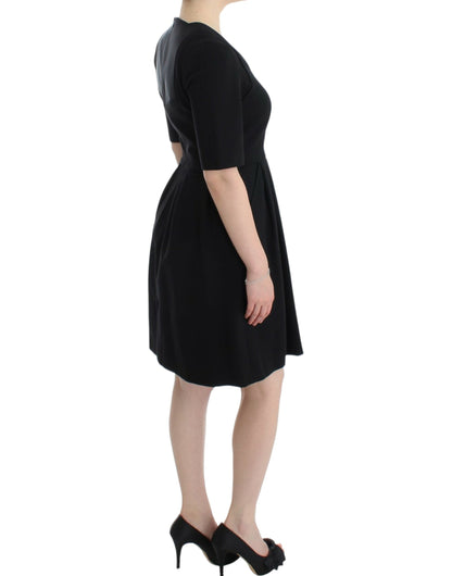  - Elegant Black Short Sleeve Venus Dress