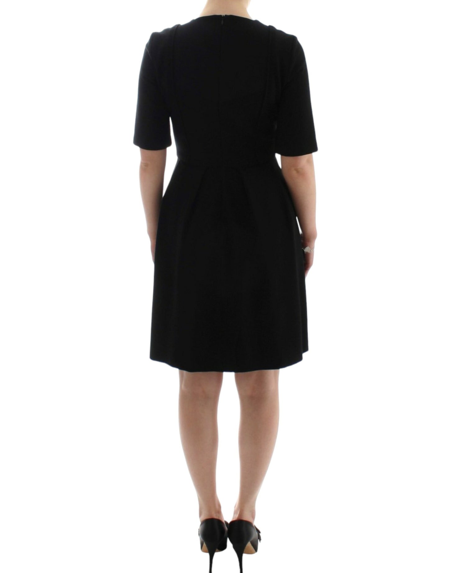  - Elegant Black Short Sleeve Venus Dress