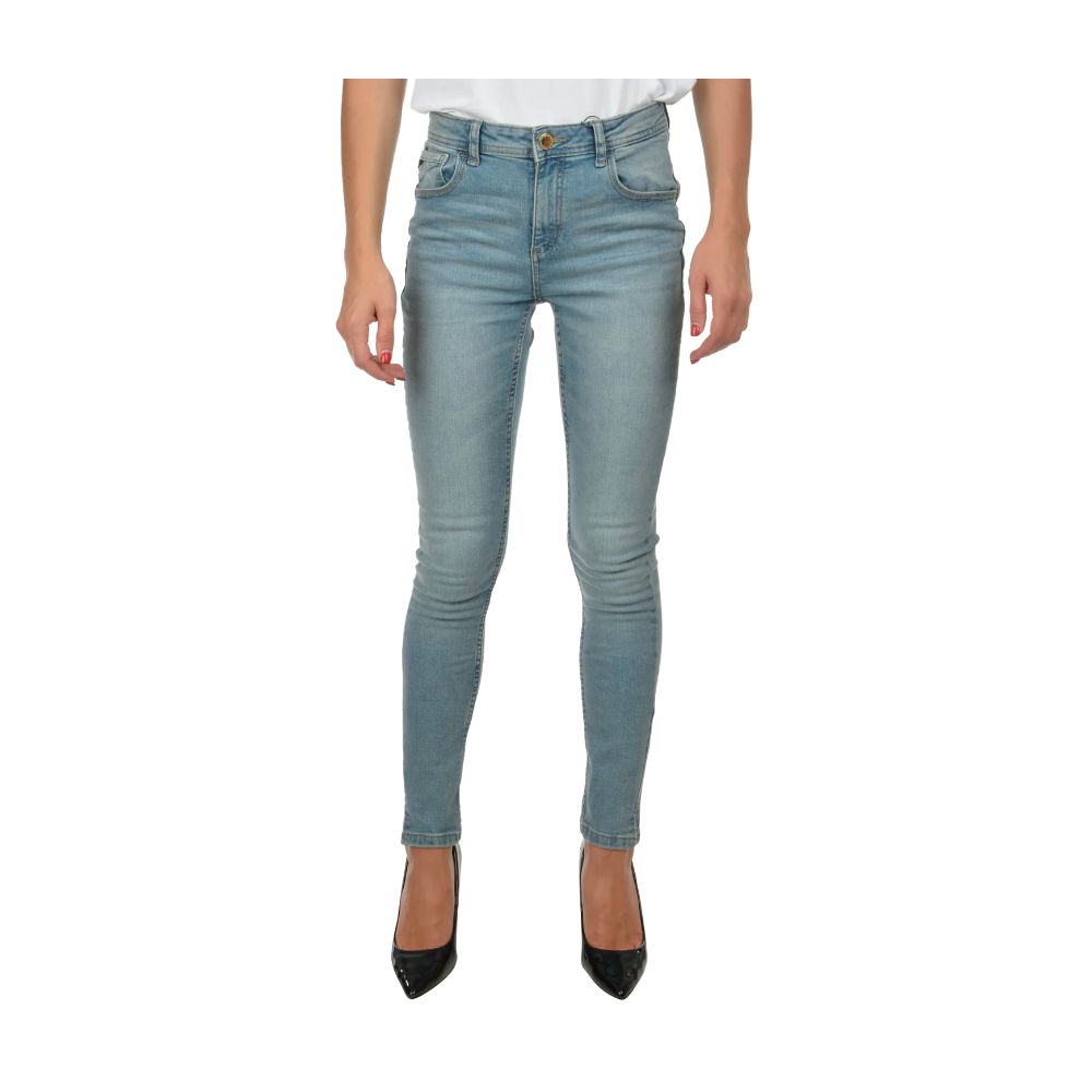 Light Blue Cotton Women's Skinny Jean