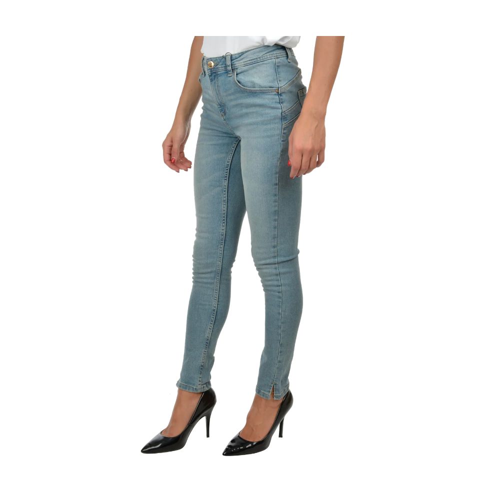 Light Blue Cotton Women's Skinny Jean