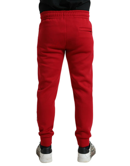  - Sizzling Red Cotton Blend Jogger Pants