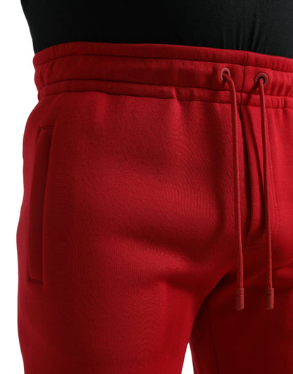  - Sizzling Red Cotton Blend Jogger Pants