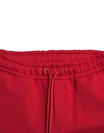  - Sizzling Red Cotton Blend Jogger Pants