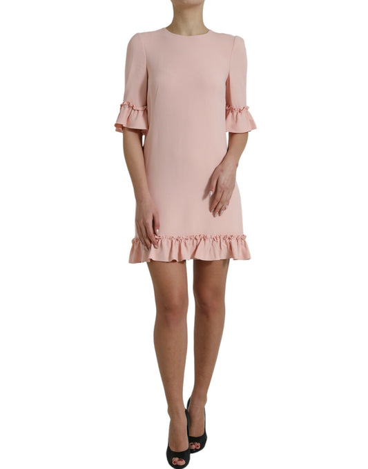  - Elegant Light Pink A-Line Shift Mini Dress