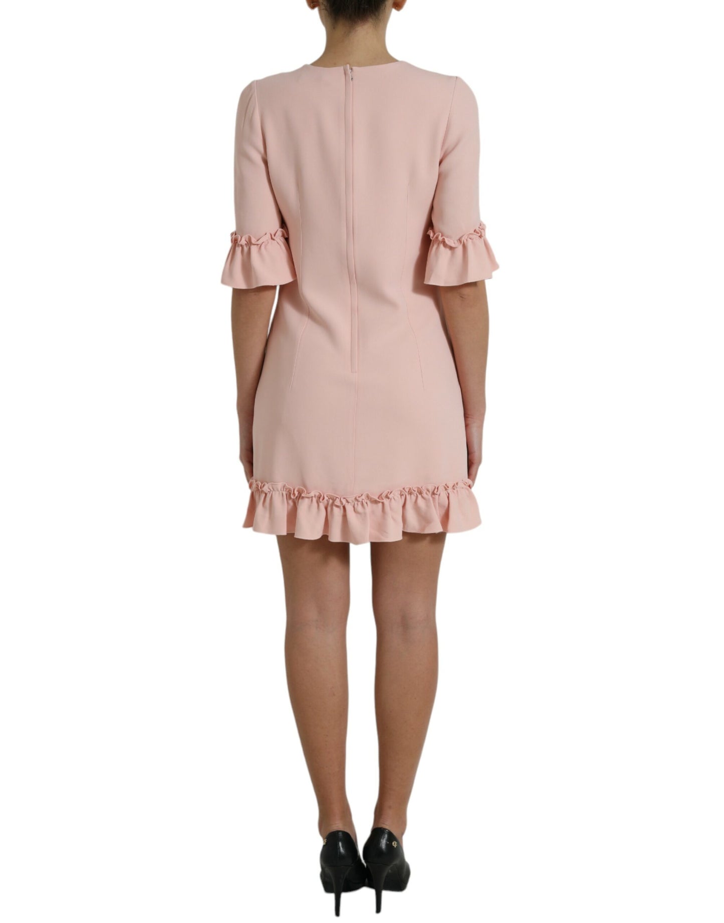  - Elegant Light Pink A-Line Shift Mini Dress