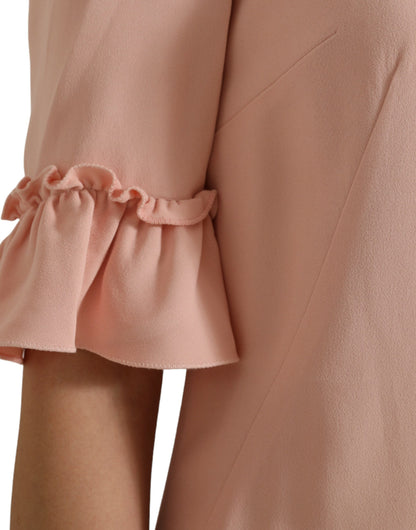  - Elegant Light Pink A-Line Shift Mini Dress