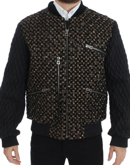  - Elegant Black Sequined Designer Jacket