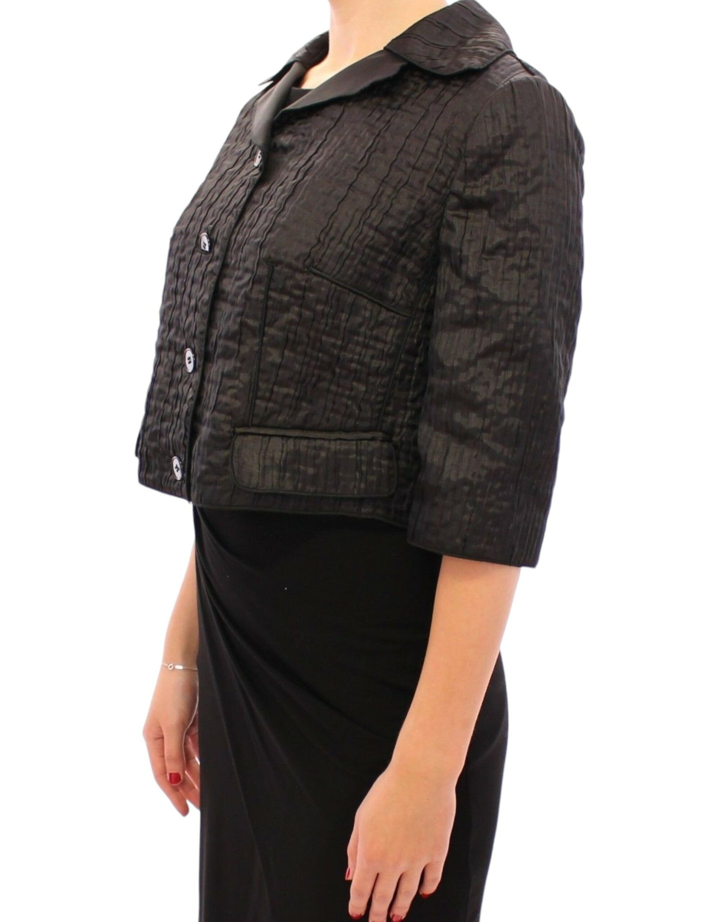  - Elegant Black Bolero Shrug Jacket