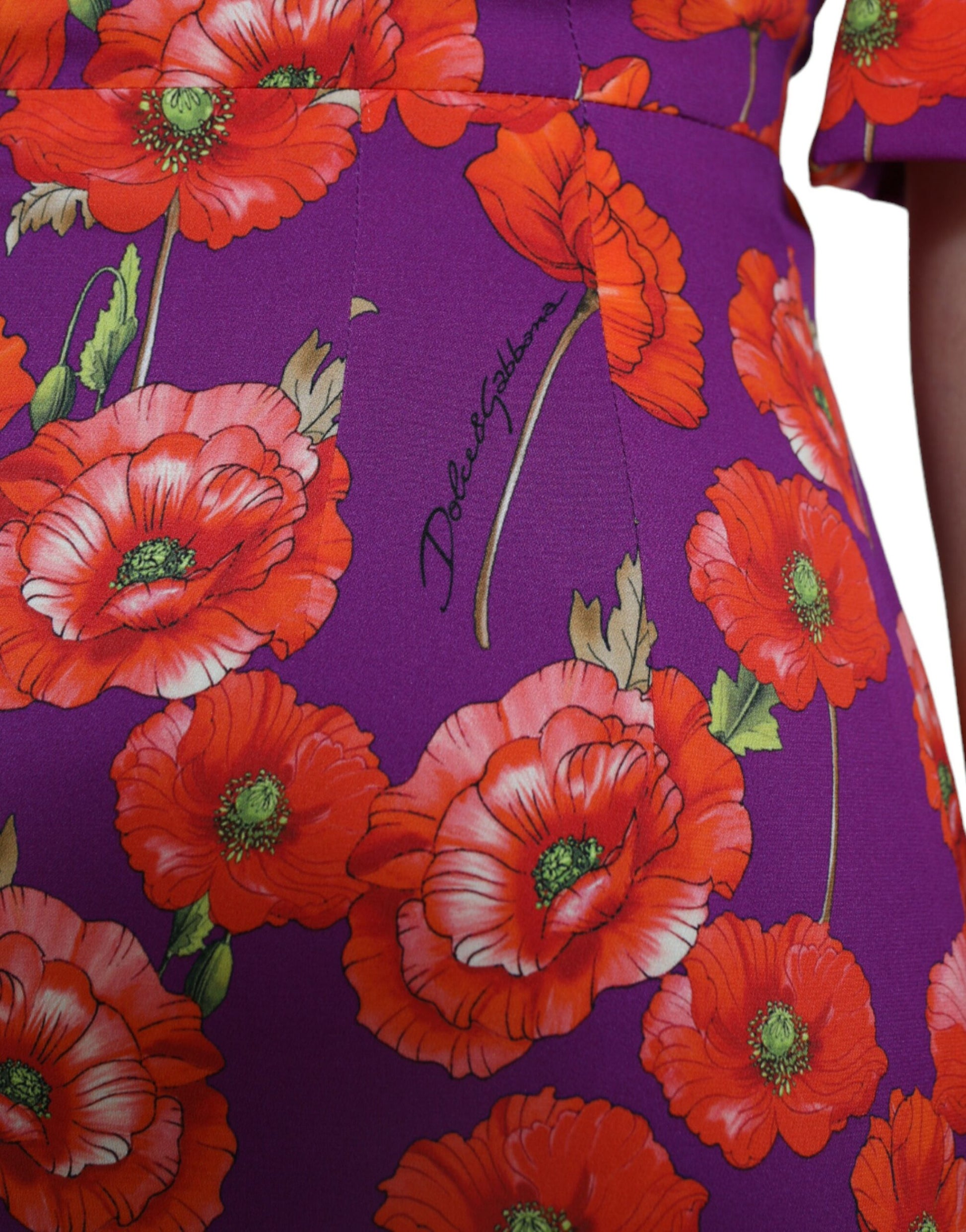 Vibrant Floral Silk Charmeuse Dress by Dolce & Gabbana