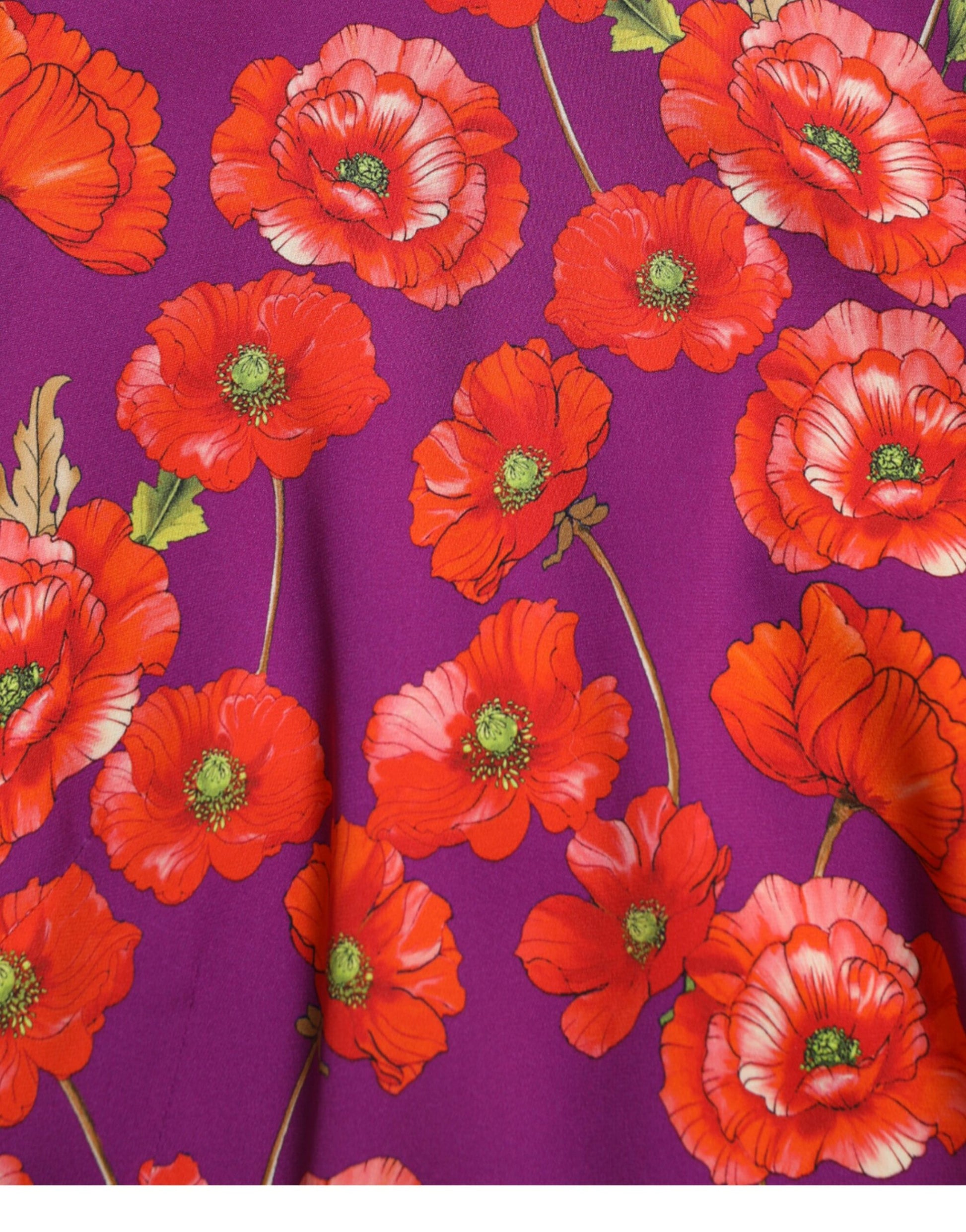 Vibrant Floral Silk Charmeuse Dress by Dolce & Gabbana