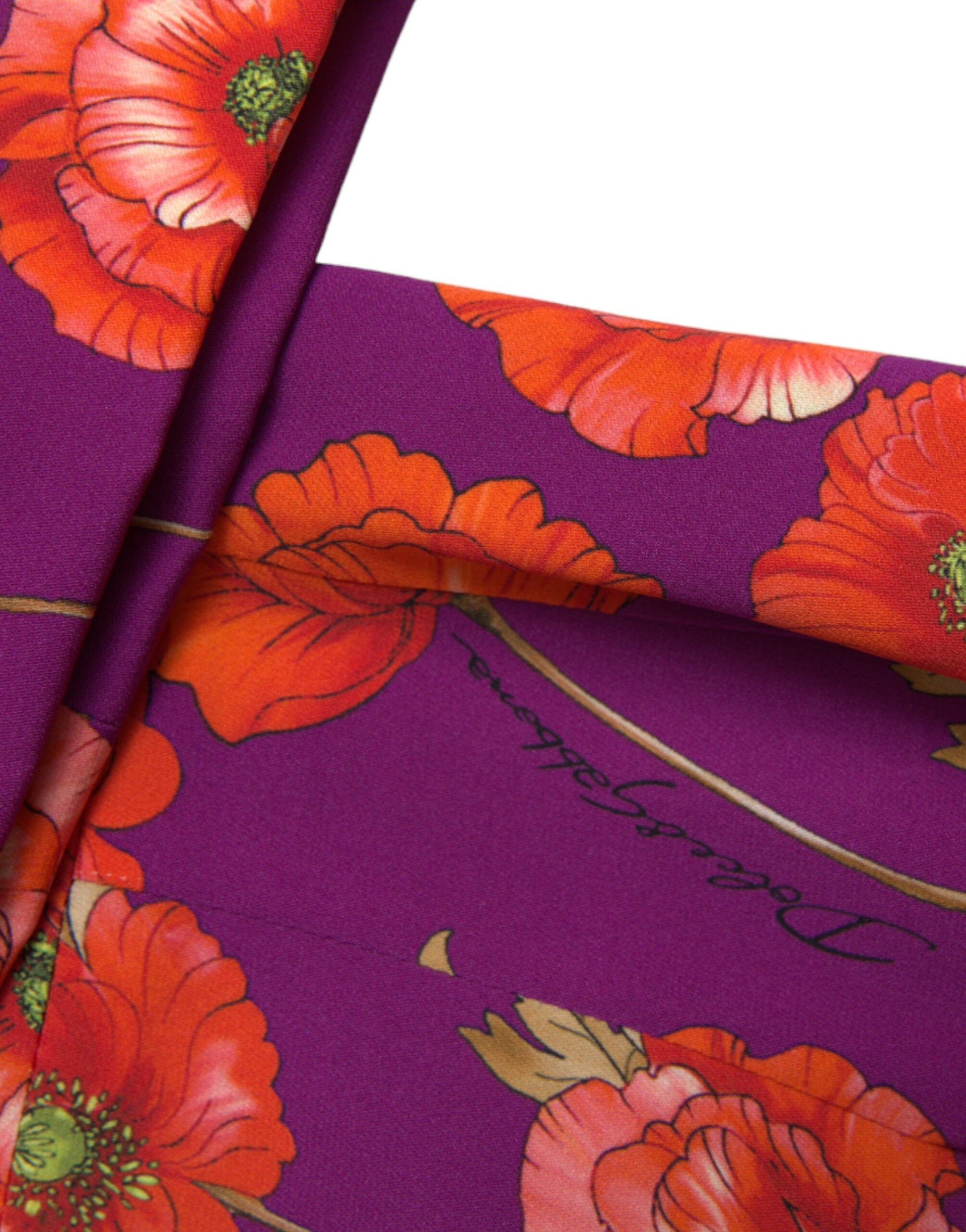 Vibrant Floral Silk Charmeuse Dress by Dolce & Gabbana