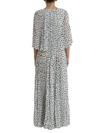  - Elegant Polka Dots Maxi Dress