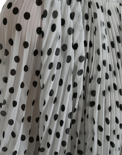  - Elegant Polka Dots Maxi Dress