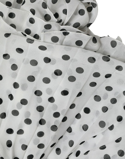  - Elegant Polka Dots Maxi Dress