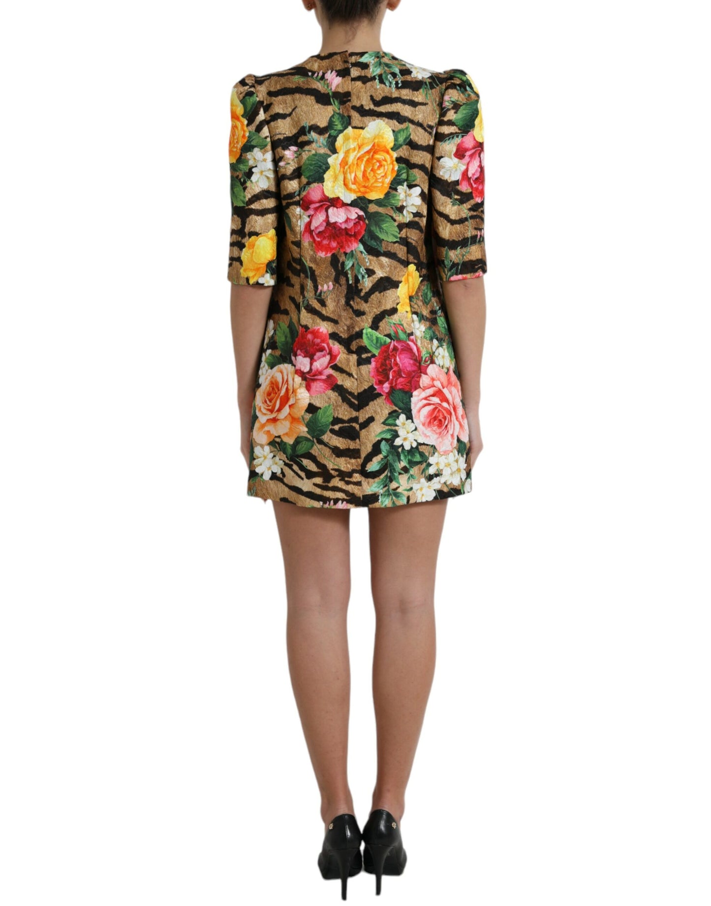  - Animal & Floral Print Mini Shift Dress