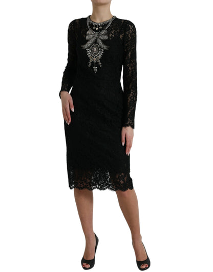  - Elegant Crystal-Embellished Sheath Dress