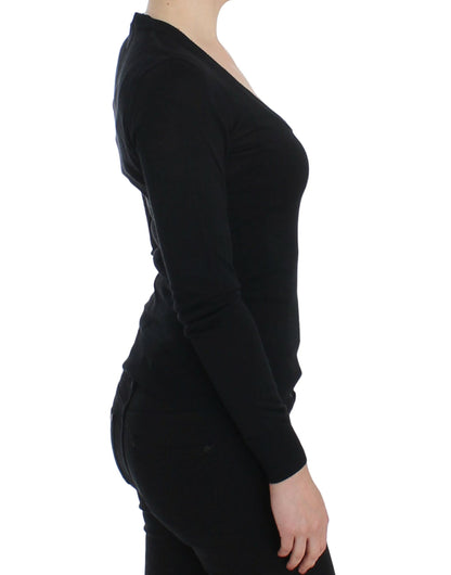  - Elegant Black Deep Crewneck Sweater