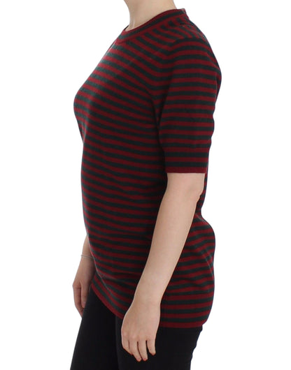  - Elegant Striped Cashmere Crewneck Sweater