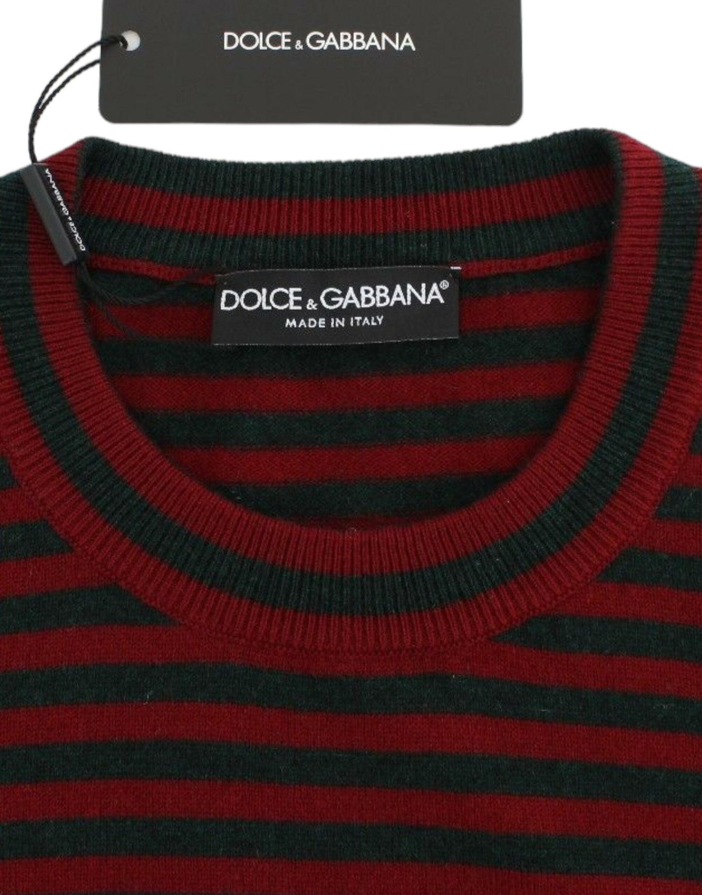  - Elegant Striped Cashmere Crewneck Sweater