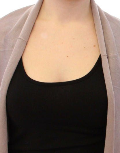  - Elegant Cashmere-Silk Blend Light Knit Shrug