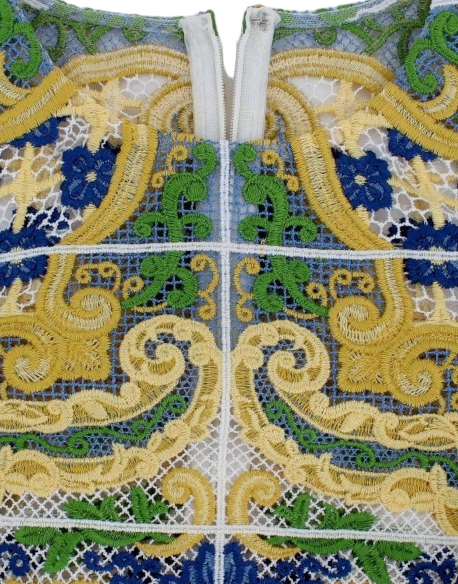 Dolce & Gabbana Majolica Embroidered Sleeveless Elegance Tank Top