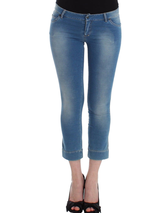  - Chic Blue Capri Jeans for Elegant Summers