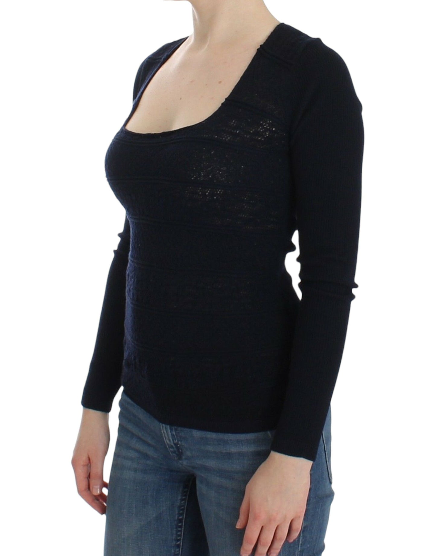  - Chic Blue Wool Blend Sweater