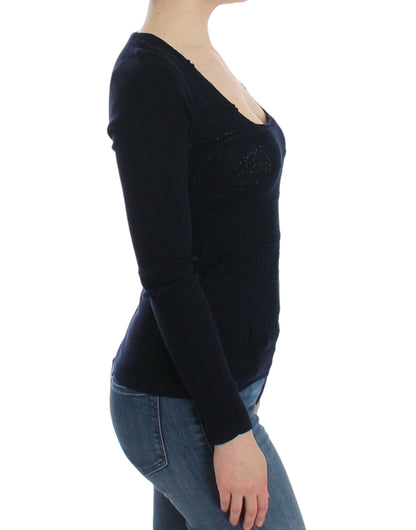  - Chic Blue Wool Blend Sweater