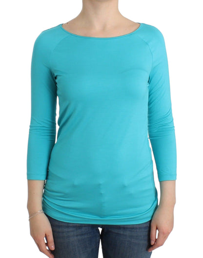  - Elegant Blue Modal Blend Top