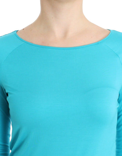  - Elegant Blue Modal Blend Top