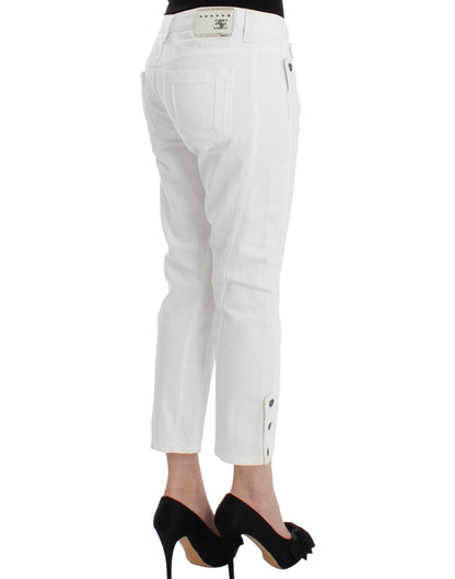  - Chic White Cropped Jeans for Sophisticated Style