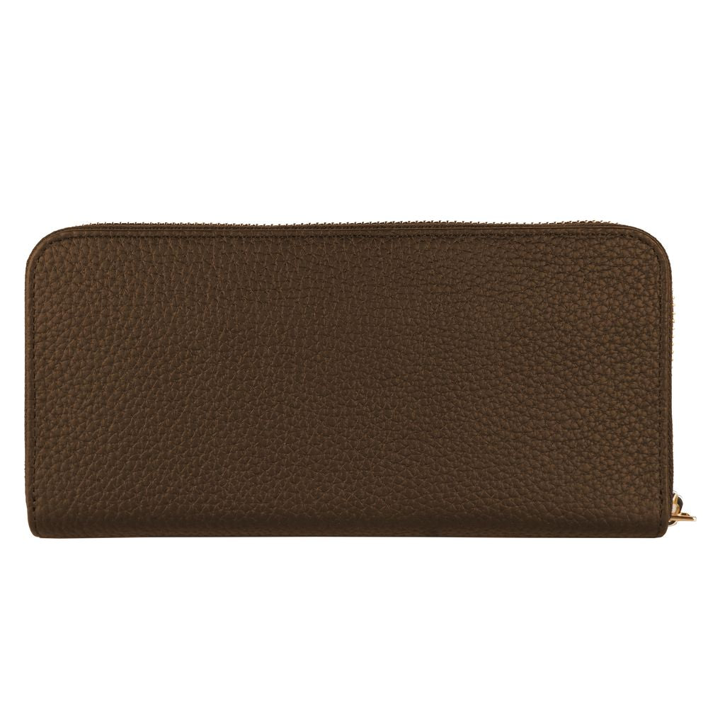  - Exquisite Leather Zip Wallet in Brown