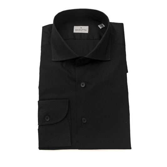  - Black Cotton Men's Shirt