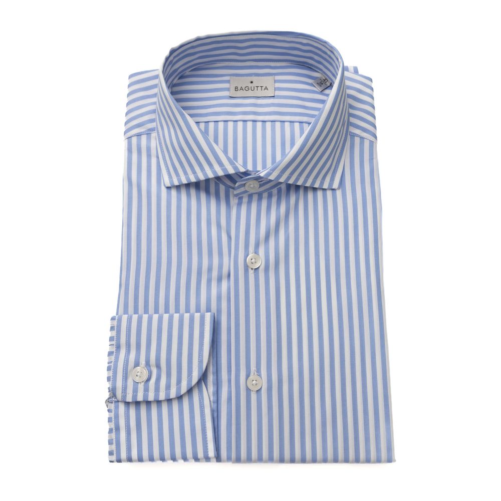  - Light Blue Cotton Men Shirt