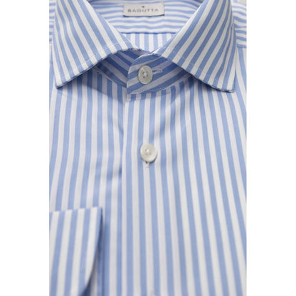  - Light Blue Cotton Men Shirt