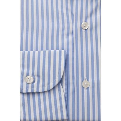  - Light Blue Cotton Men Shirt