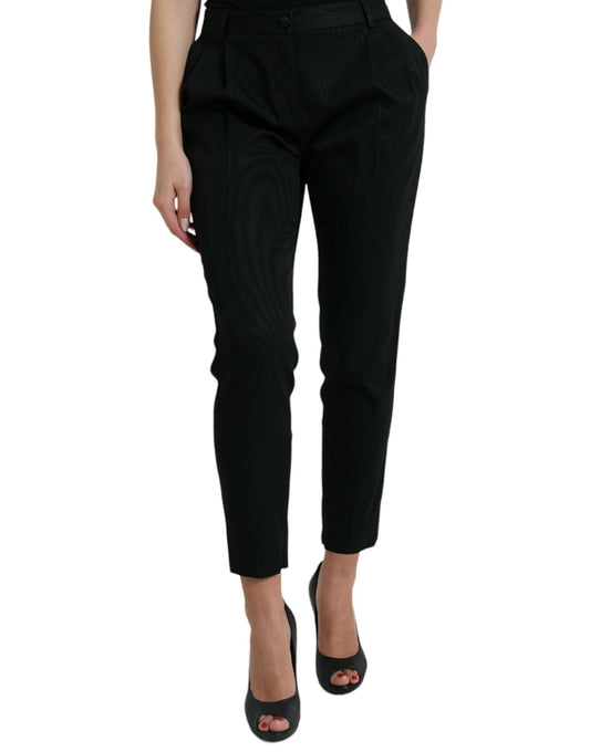  - Elegant High-Waist Tapered Cropped Pants