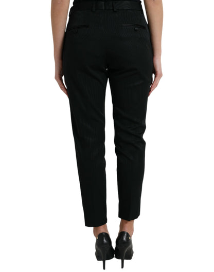  - Elegant High-Waist Tapered Cropped Pants