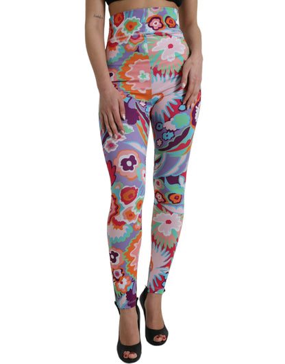  - Enchanting Floral Print High-Waist Leggings