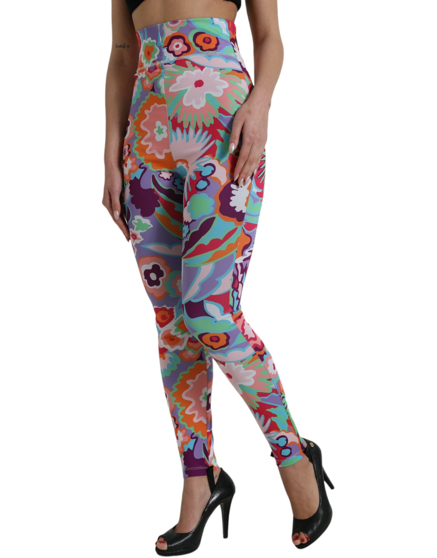  - Enchanting Floral Print High-Waist Leggings