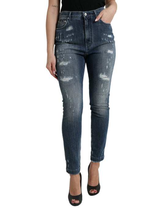  - Elegant High Waist Stretch Denim Jeans