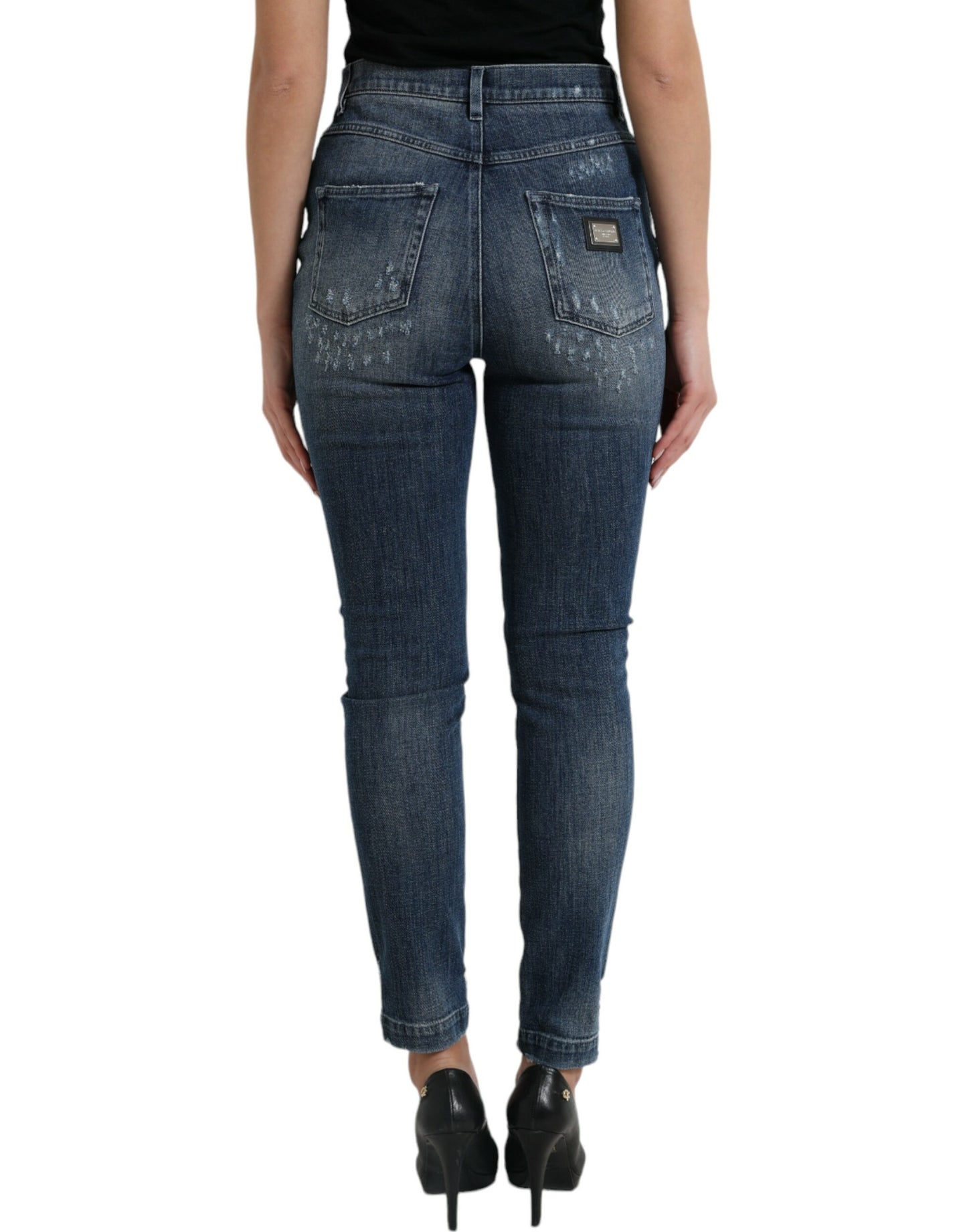  - Elegant High Waist Stretch Denim Jeans