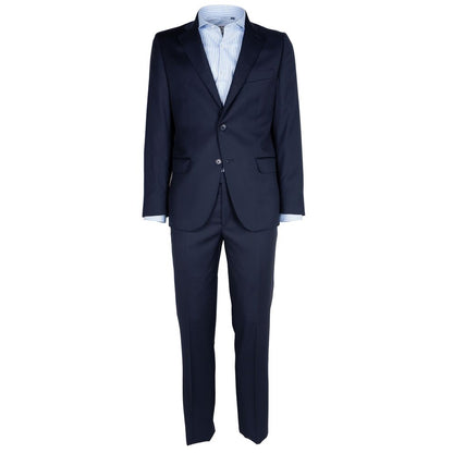  - Elegant Wool Suit in Deep Blue