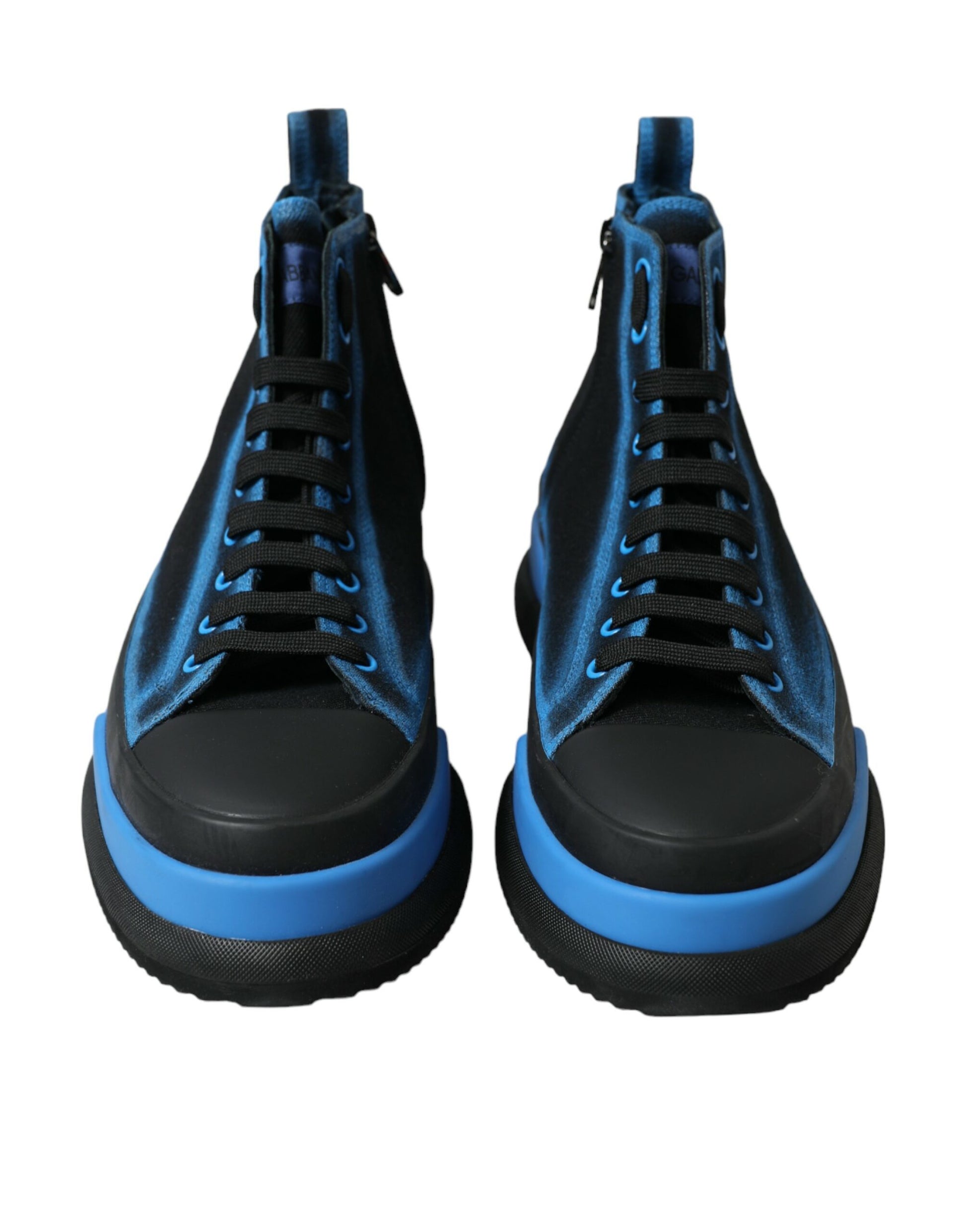 Black & Blue High-Top Sneakers